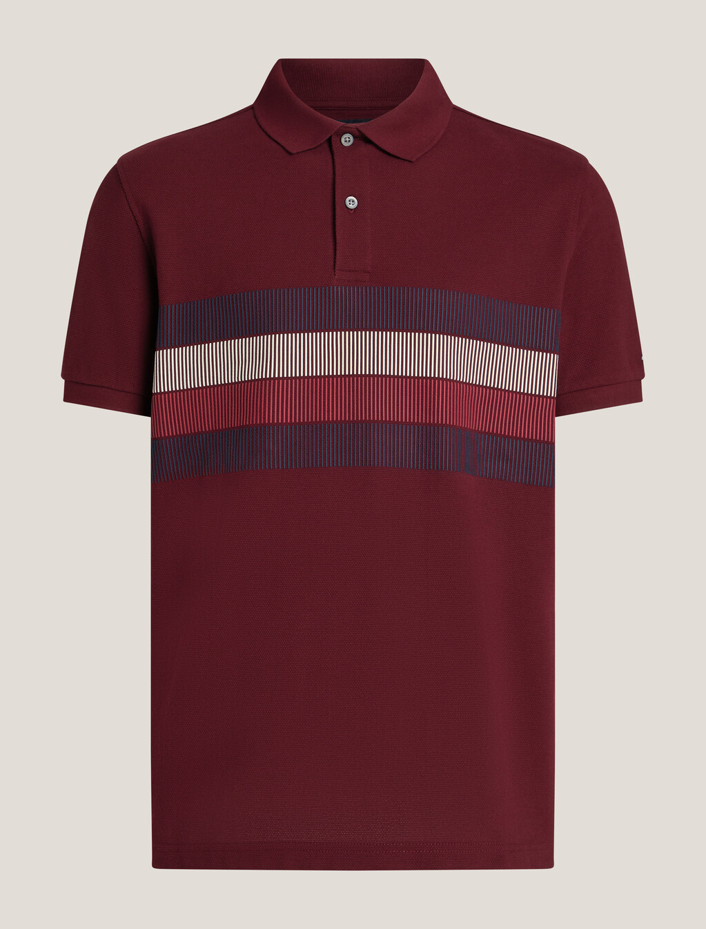 Shadow Global Stripe Regular Polo, Deep Rouge, hi-res
