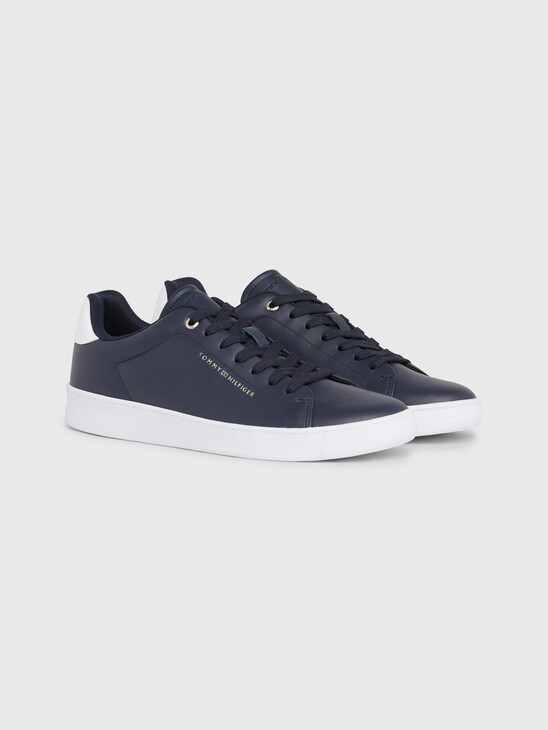 Court Cupsole Leather Lace-Up Trainers
