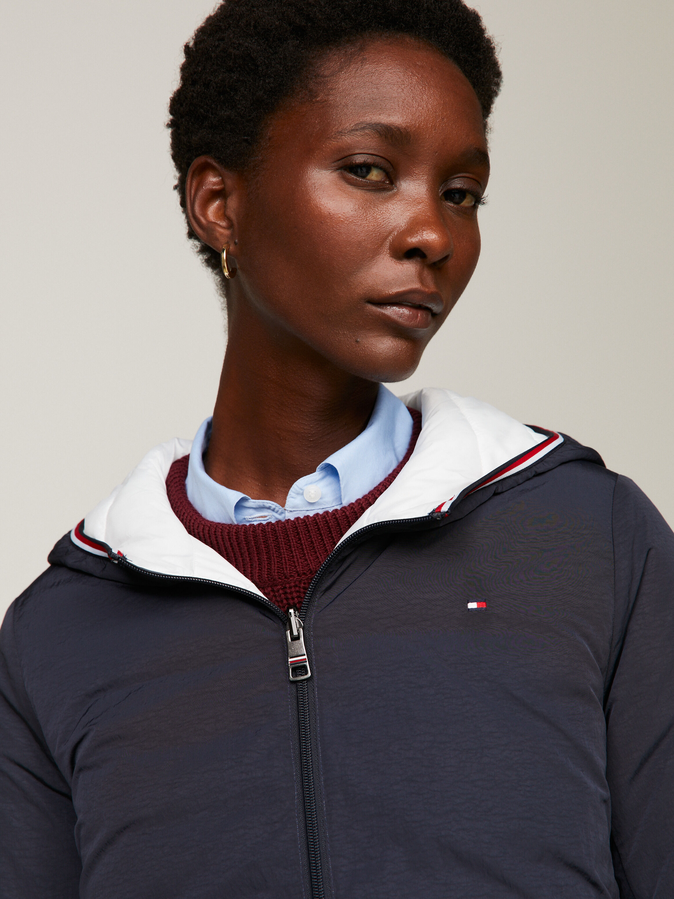 Tommy hilfiger reversible clearance hooded jacket
