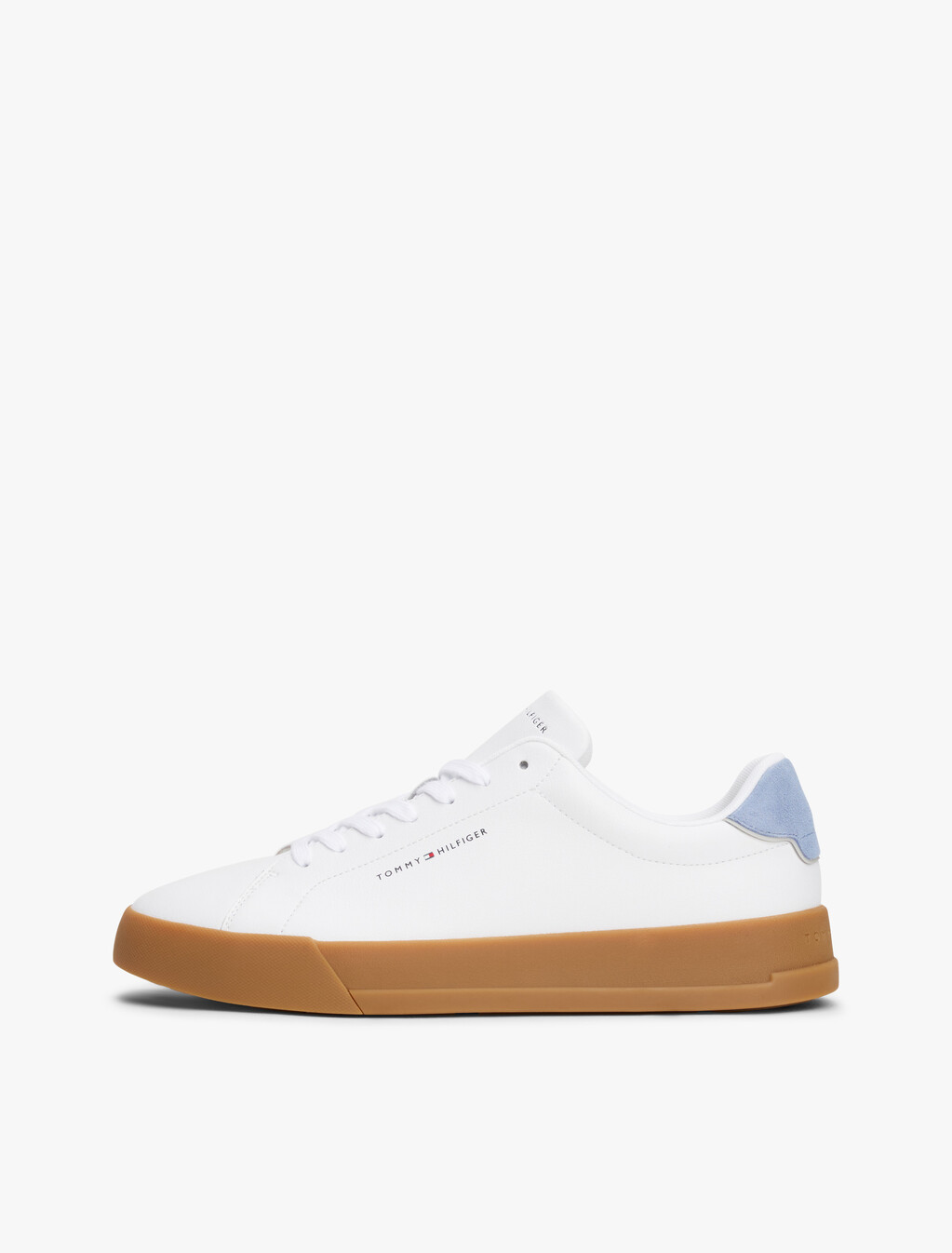 Pebble Grain Court Trainers, White/Briskblue, hi-res