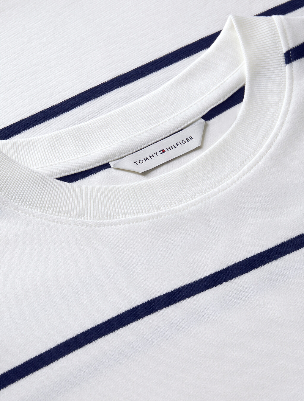 方版雙面針織 T 恤, Stripe Ecu/ Dark Blue, hi-res