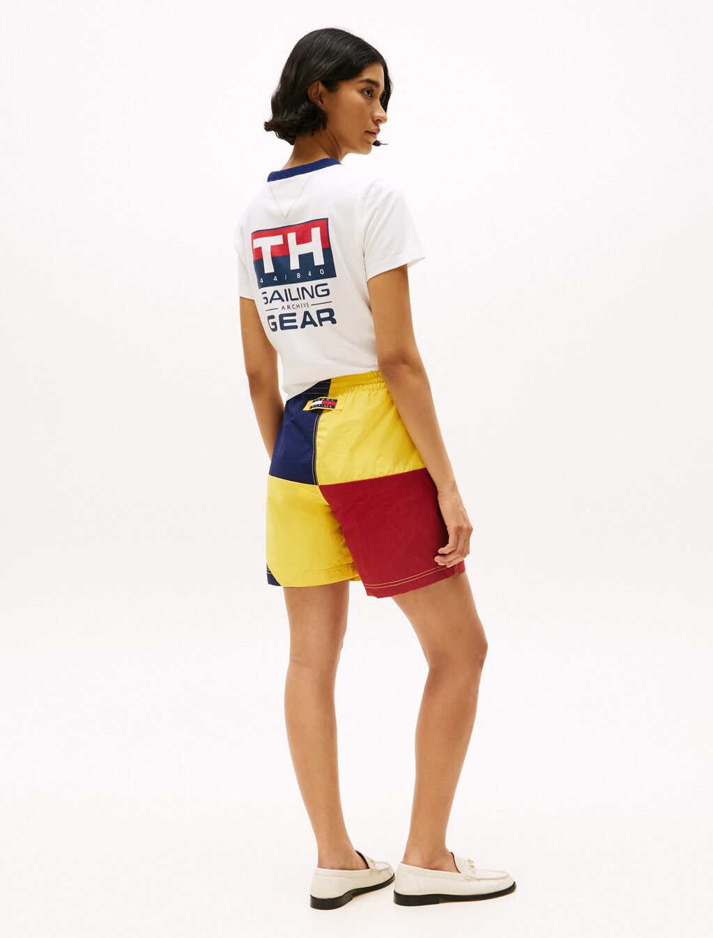 Hilfiger Sailing 航海風拼色短褲, Soft Sunflower / Multi, hi-res