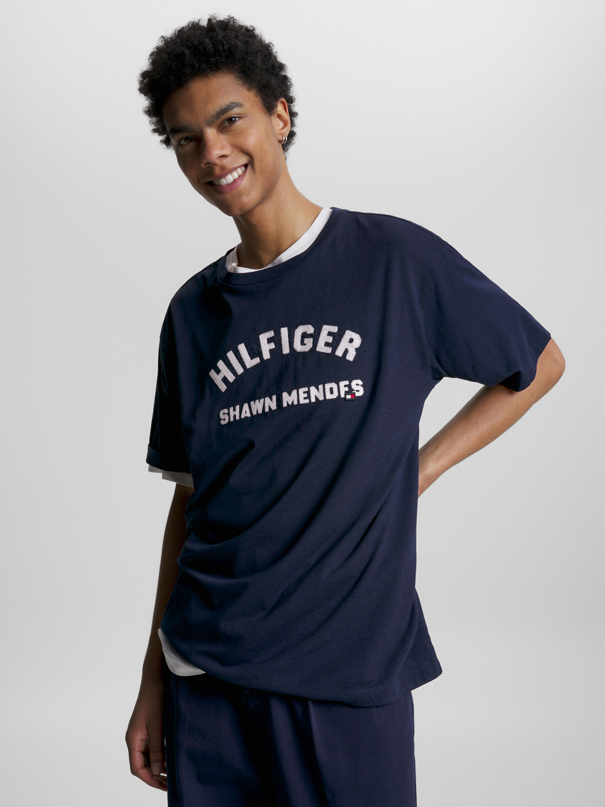 Tommy Hilfiger X Shawn Mendes 復刻 T 恤 Carbon Navy