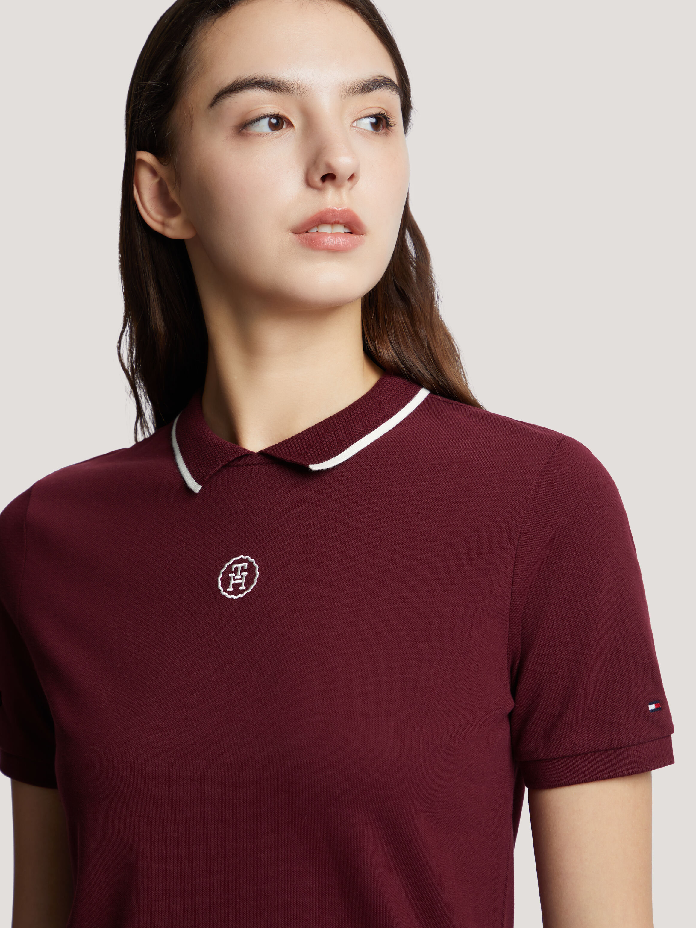 Polo tommy deals rouge