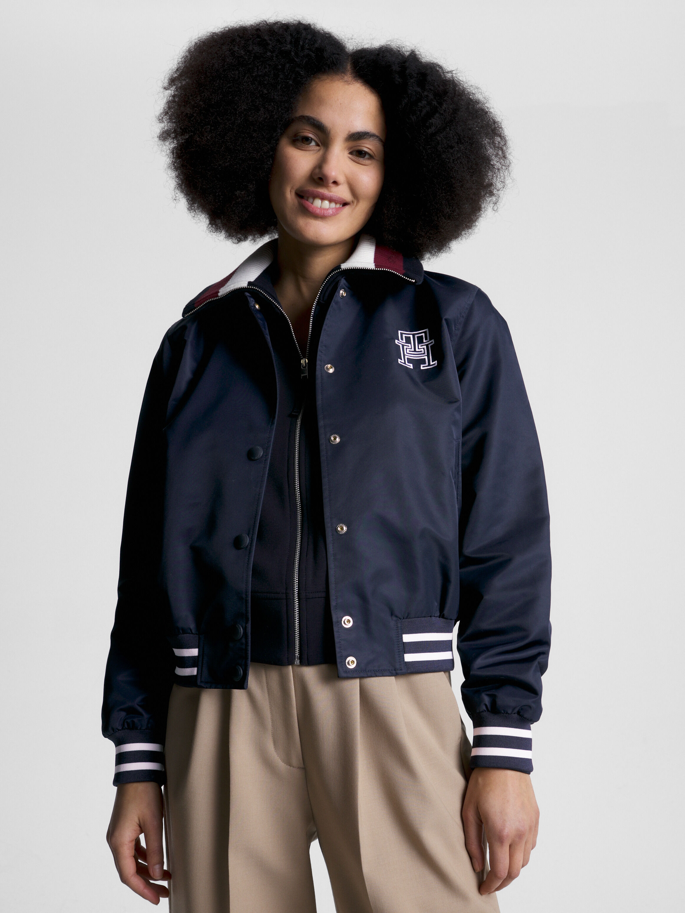 Varsity Logo Bomber Jacket Tommy Hilfiger Taiwan