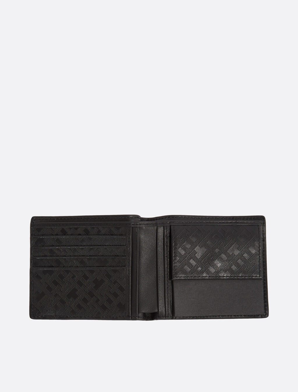 TH Monogram 皮革雙折短夾, Black, hi-res
