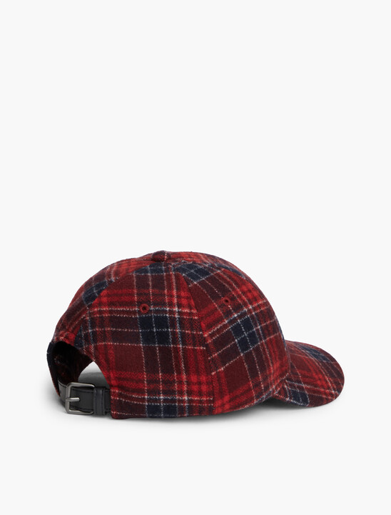 Wool Blend Logo Check Baseball Cap