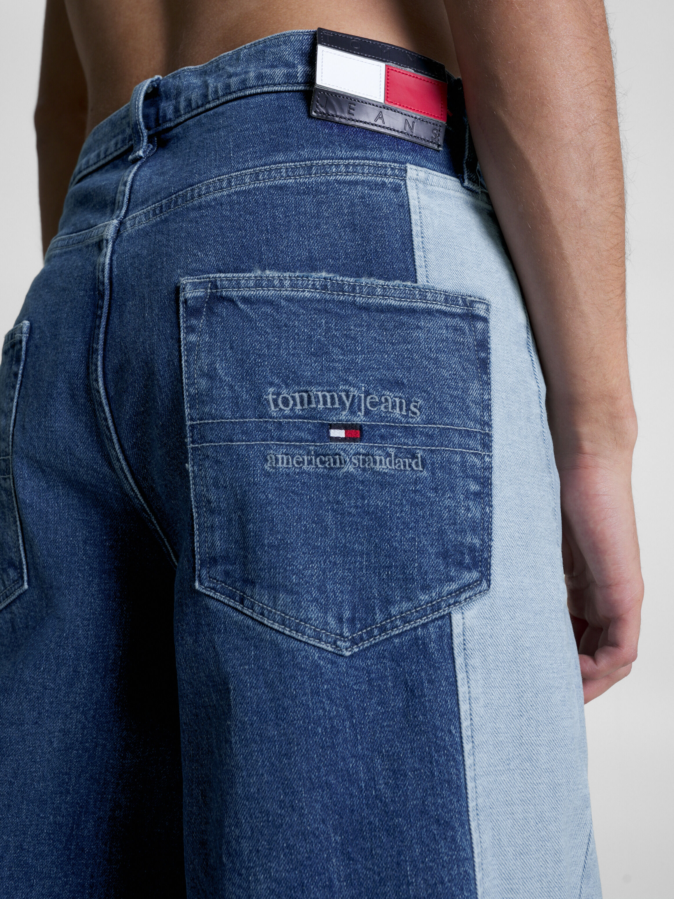 Baggy Fit Three Tone Jeans