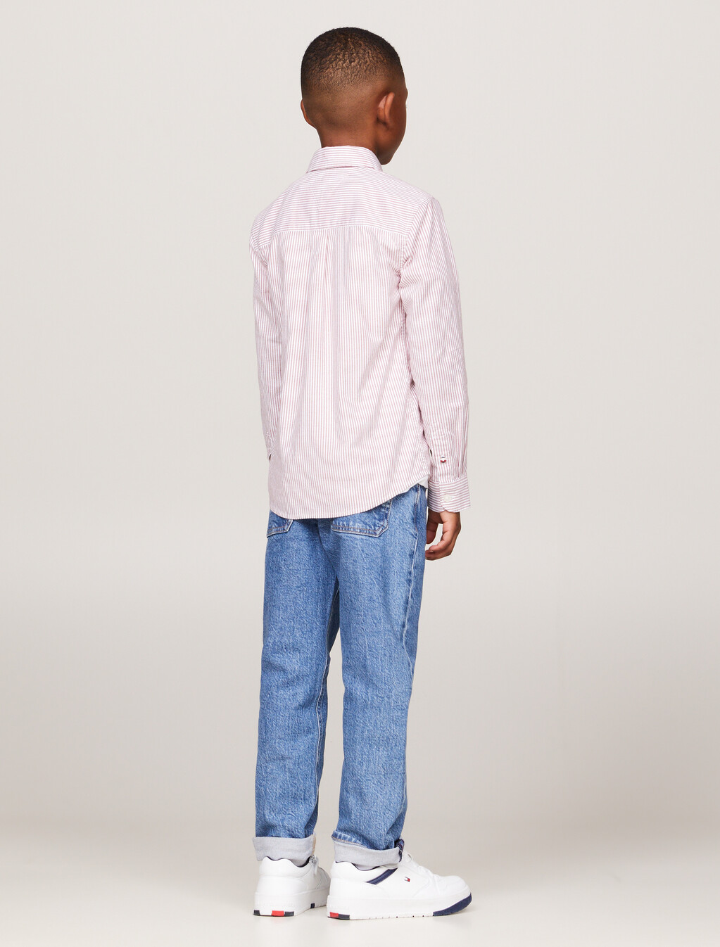 Essential Flex Ithaca 條紋常規襯衫, Dark Magma/ White, hi-res