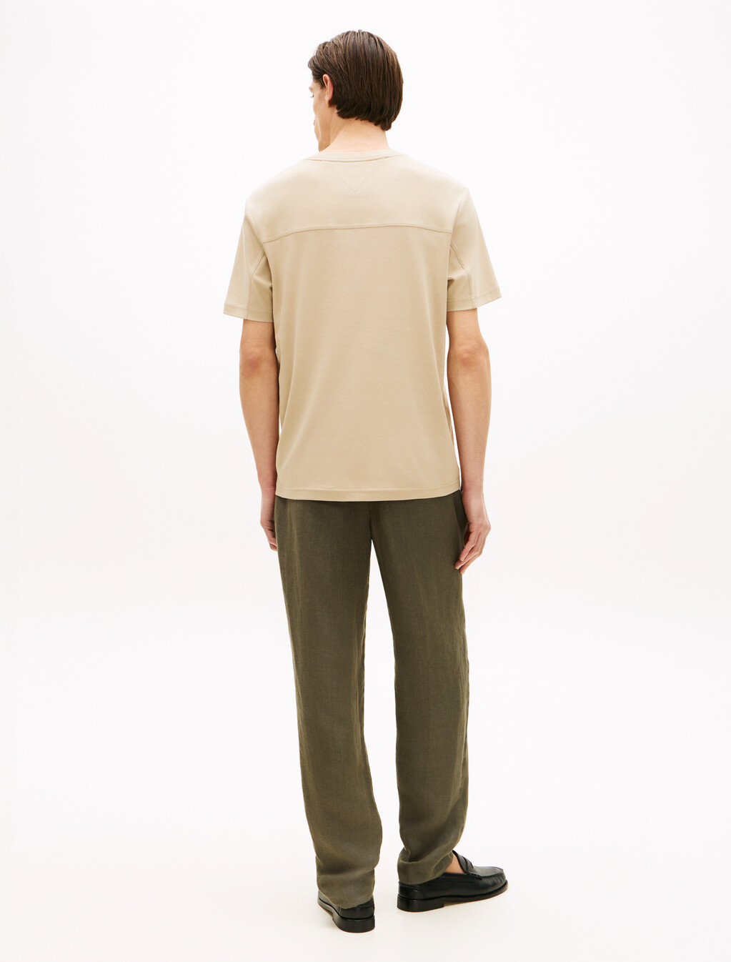 Tonal Logo Interlock Knit T-Shirt, Sandalwood, hi-res