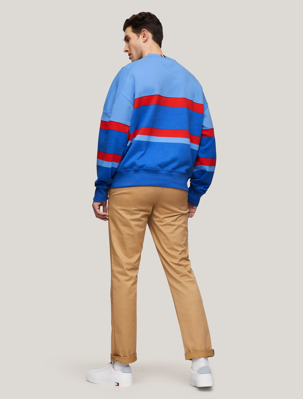 Hilfiger Monotype 拼色運動衫, Blue Spell, hi-res