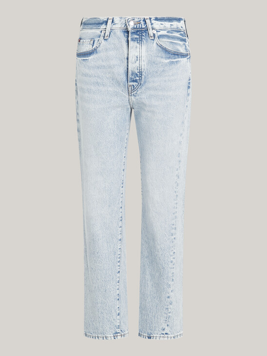 High Rise Straight Twisted Seam Jeans