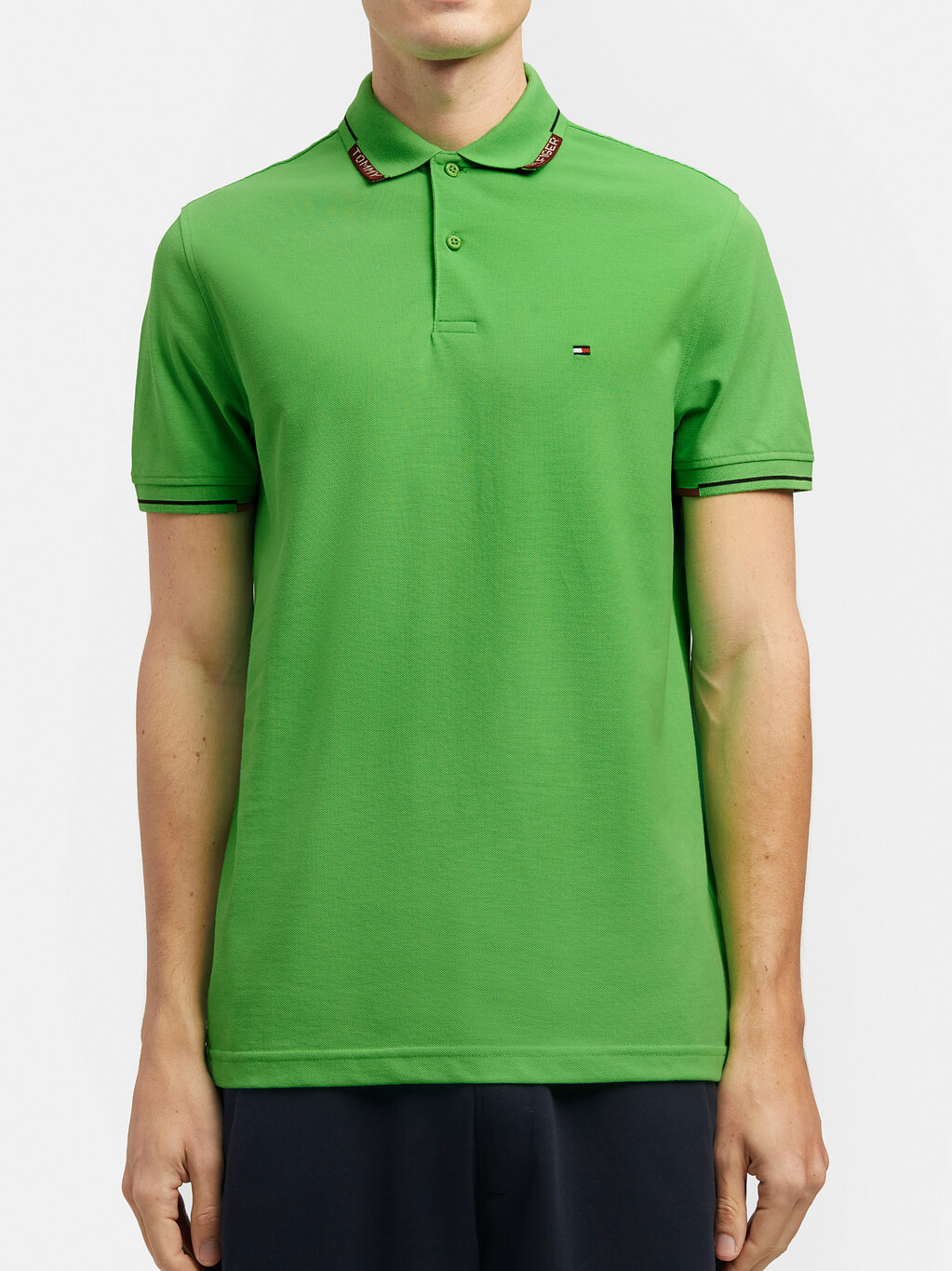 Tipped Collar Regular Fit Polo, Spring Lime, hi-res
