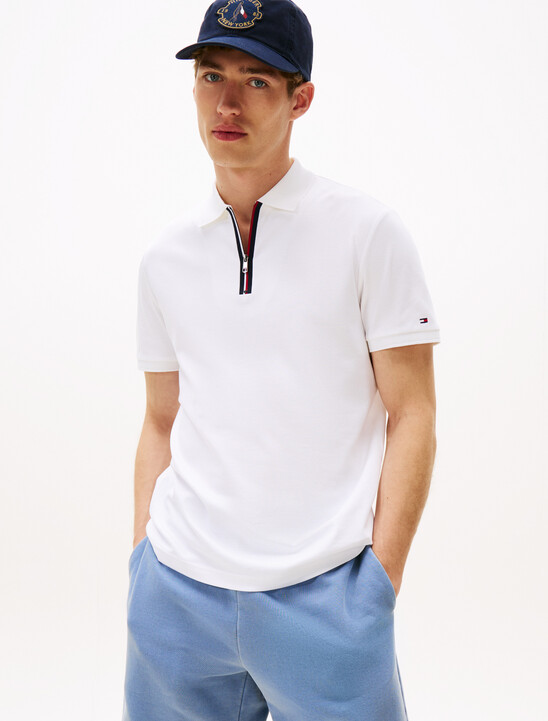 雙面針織拉鍊領 Polo 衫