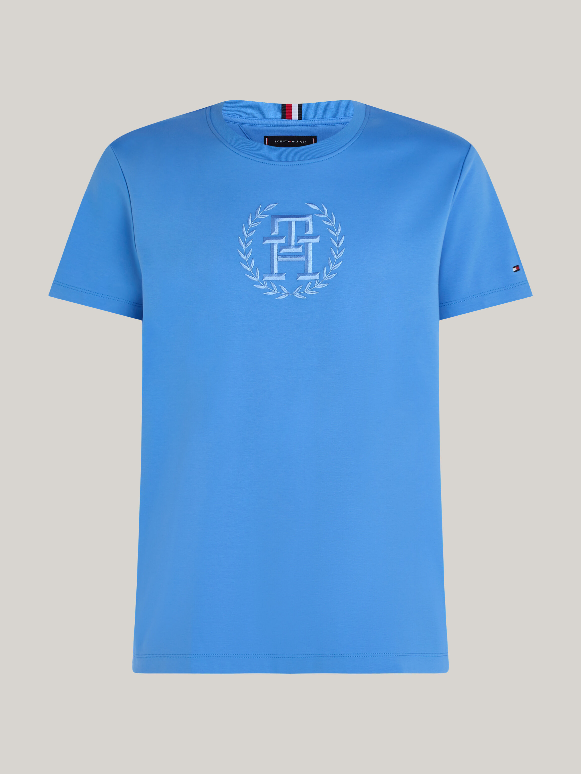 Archive Crest Logo Tonal Embroidery T Shirt blue Tommy