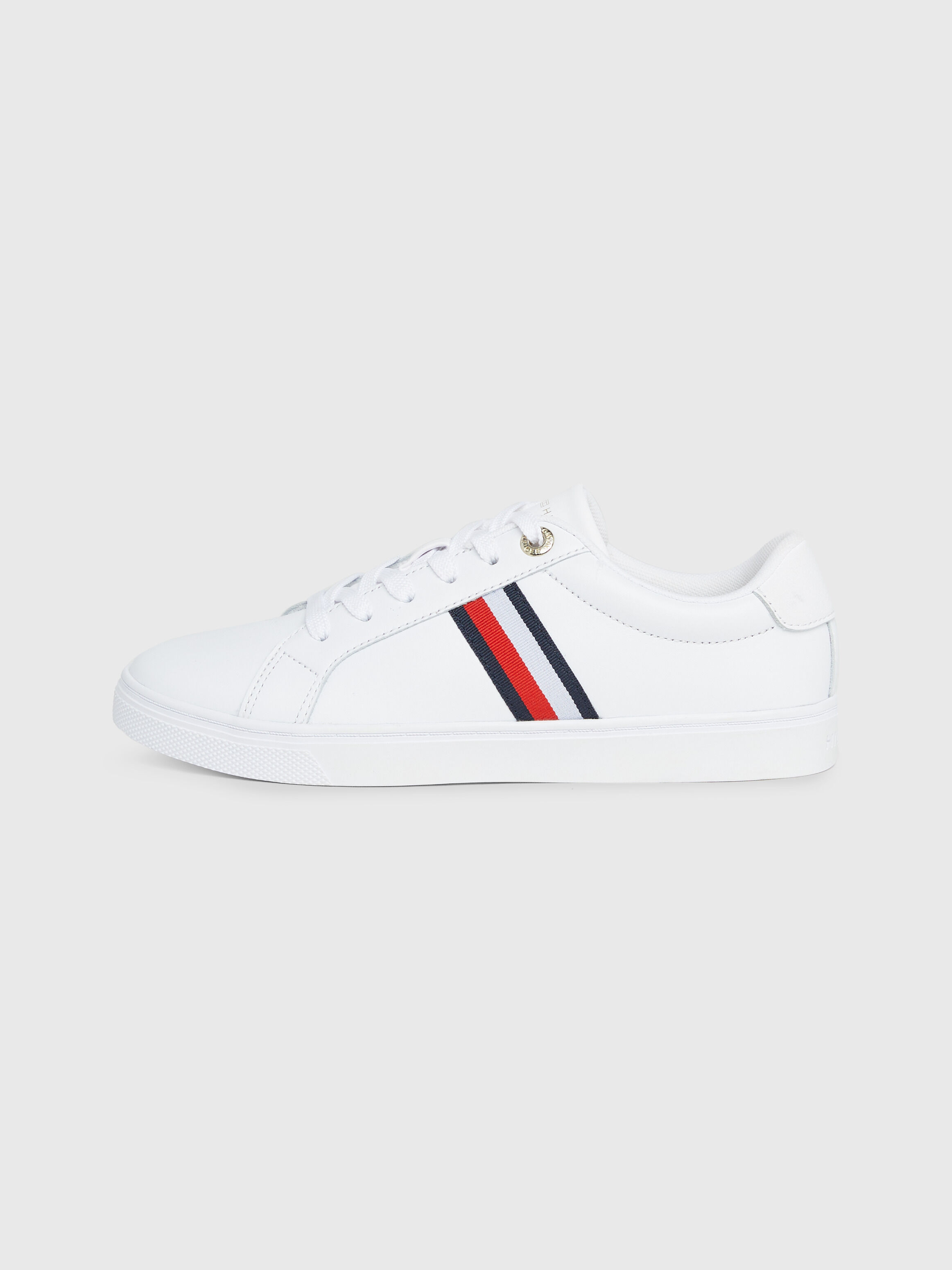 Tommy hilfiger icon clearance stripe leather sneaker