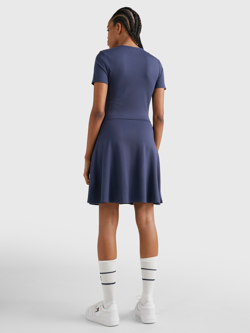 Essential Fit And Flare Dress, Twilight Navy, hi-res
