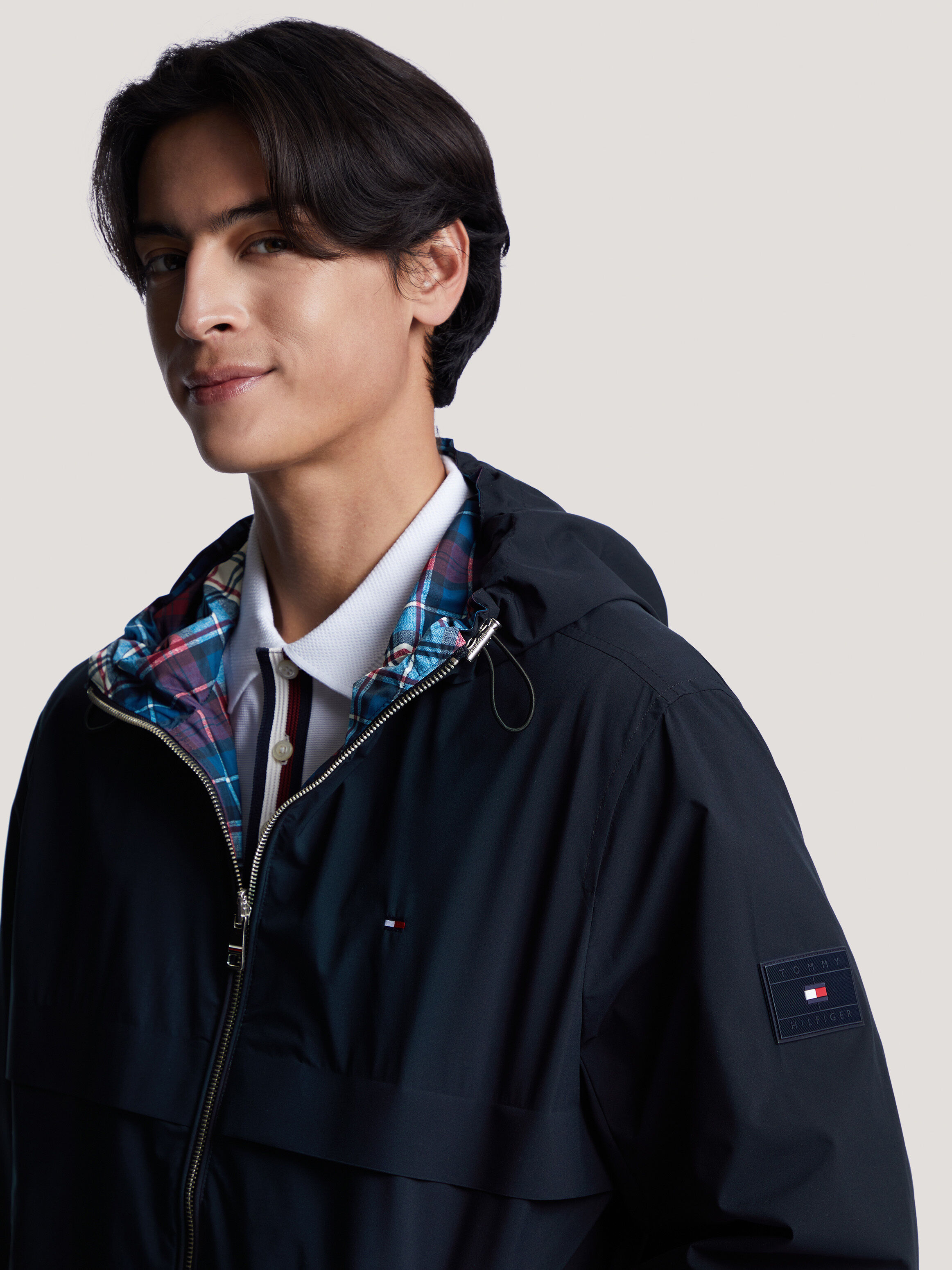 Tommy hilfiger reversible clearance hooded jacket