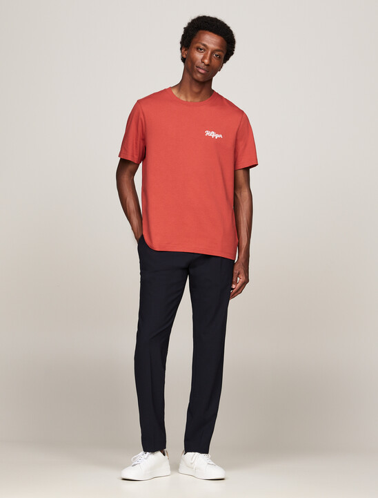 Logo Embroidery T-Shirt, Terra Red Logo Embroidery T-Shirt