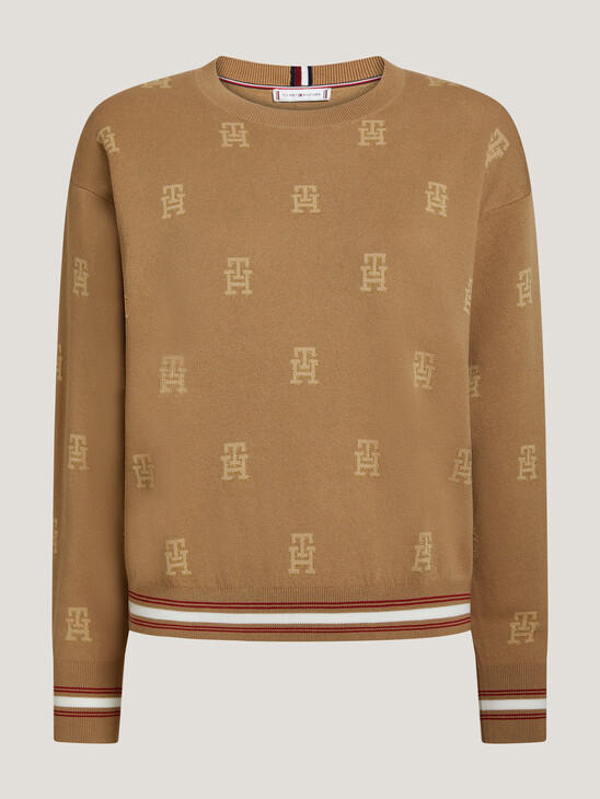 CNY TH Monogram Jacquard Sweater