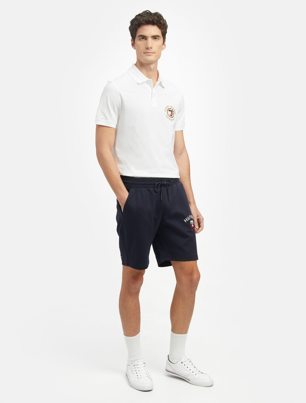 Icons 圓形徽章 Polo 衫, White, hi-res