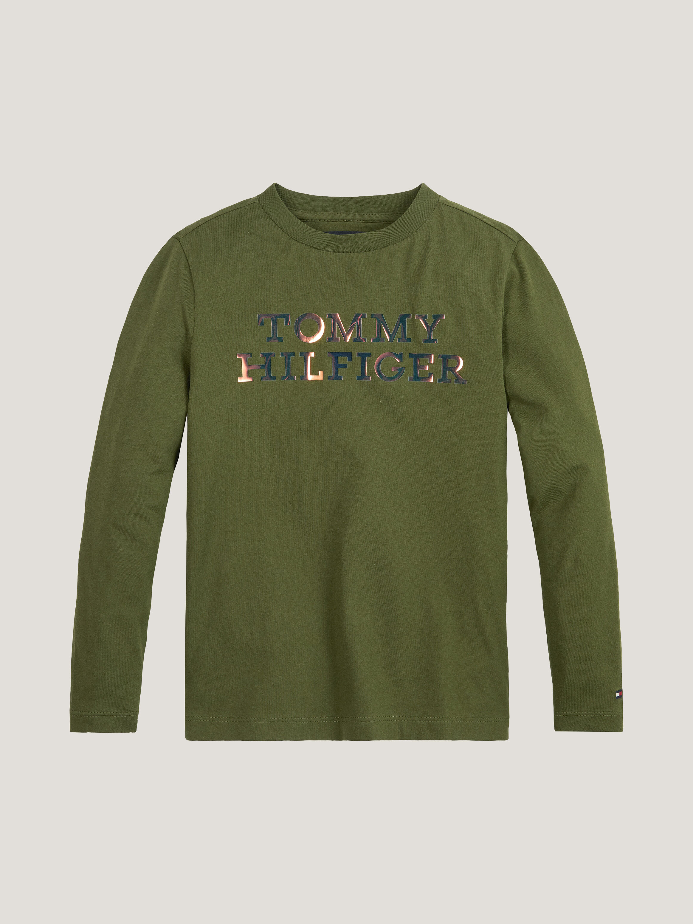 Boys Metallic Logo Long Sleeve T Shirt Tommy Hilfiger Taiwan