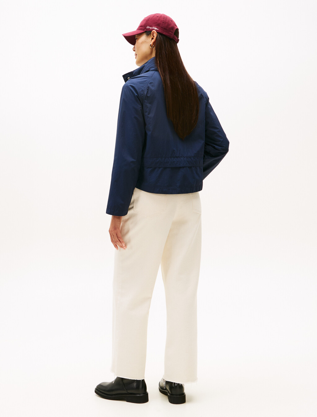 短版尼龍風衣, Dark Night Navy, hi-res