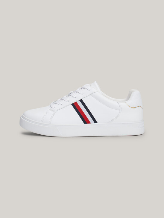 Essential Leather Signature Tape Court Trainers