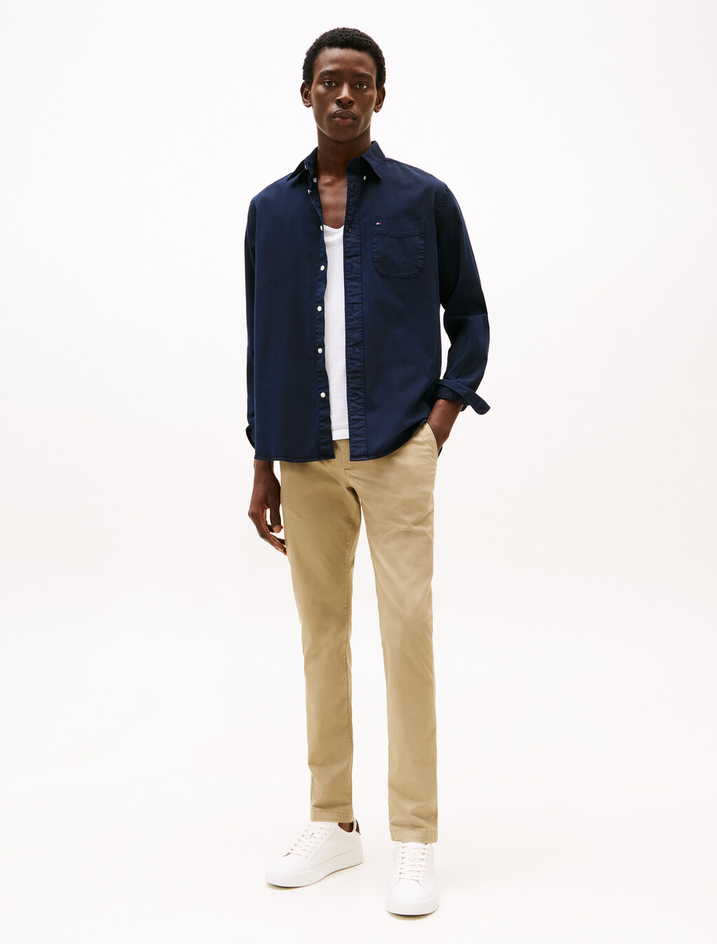 Bleecker 修身棉質斜紋長褲, Batique Khaki, hi-res