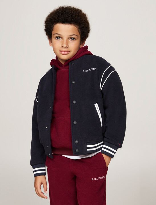 Polar Fleece Oversized Bomber Sweatshirt