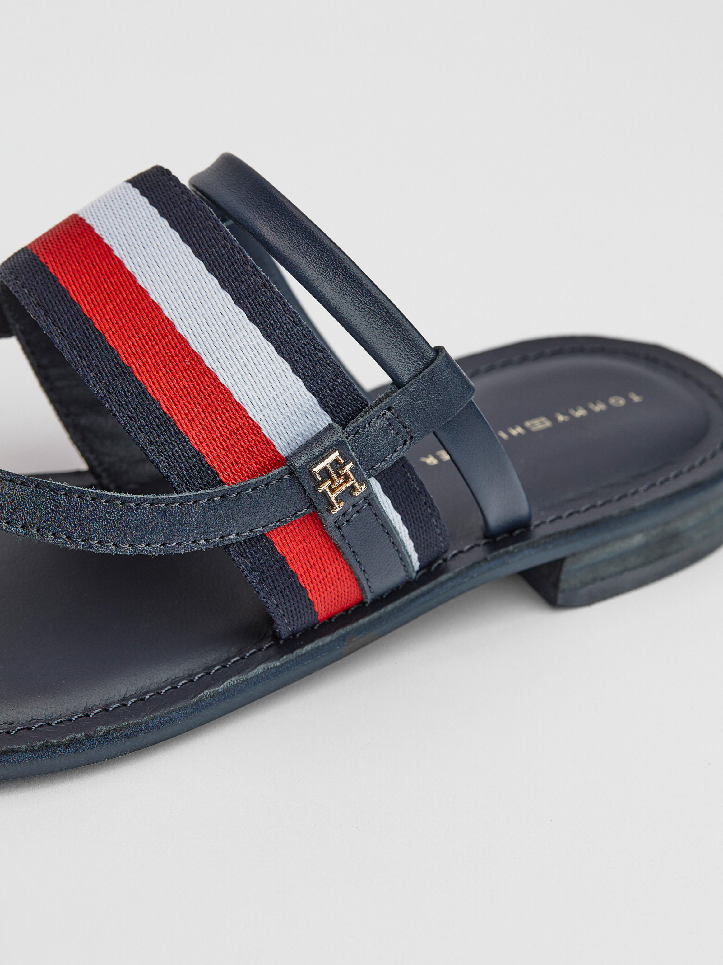 Tommy hilfiger sale flip flops leather