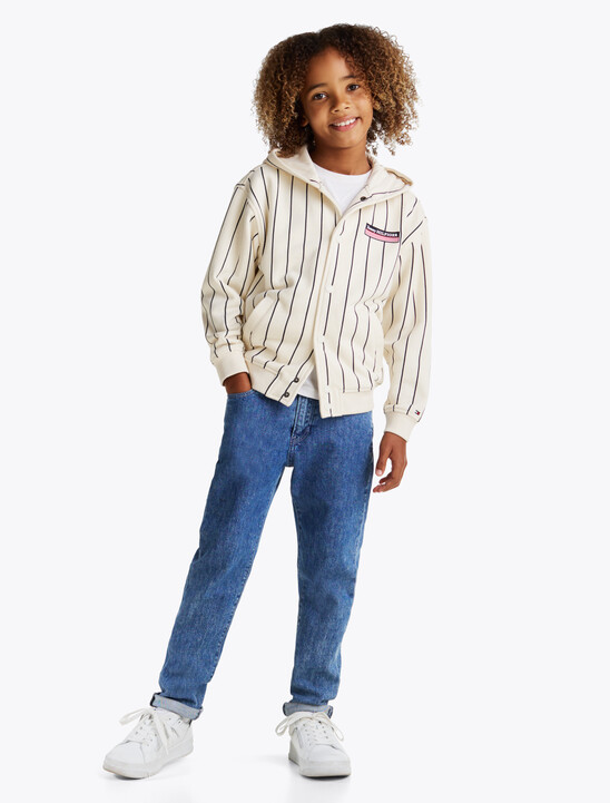 Hilfiger Monotype 條紋飛行員款連帽運動衫