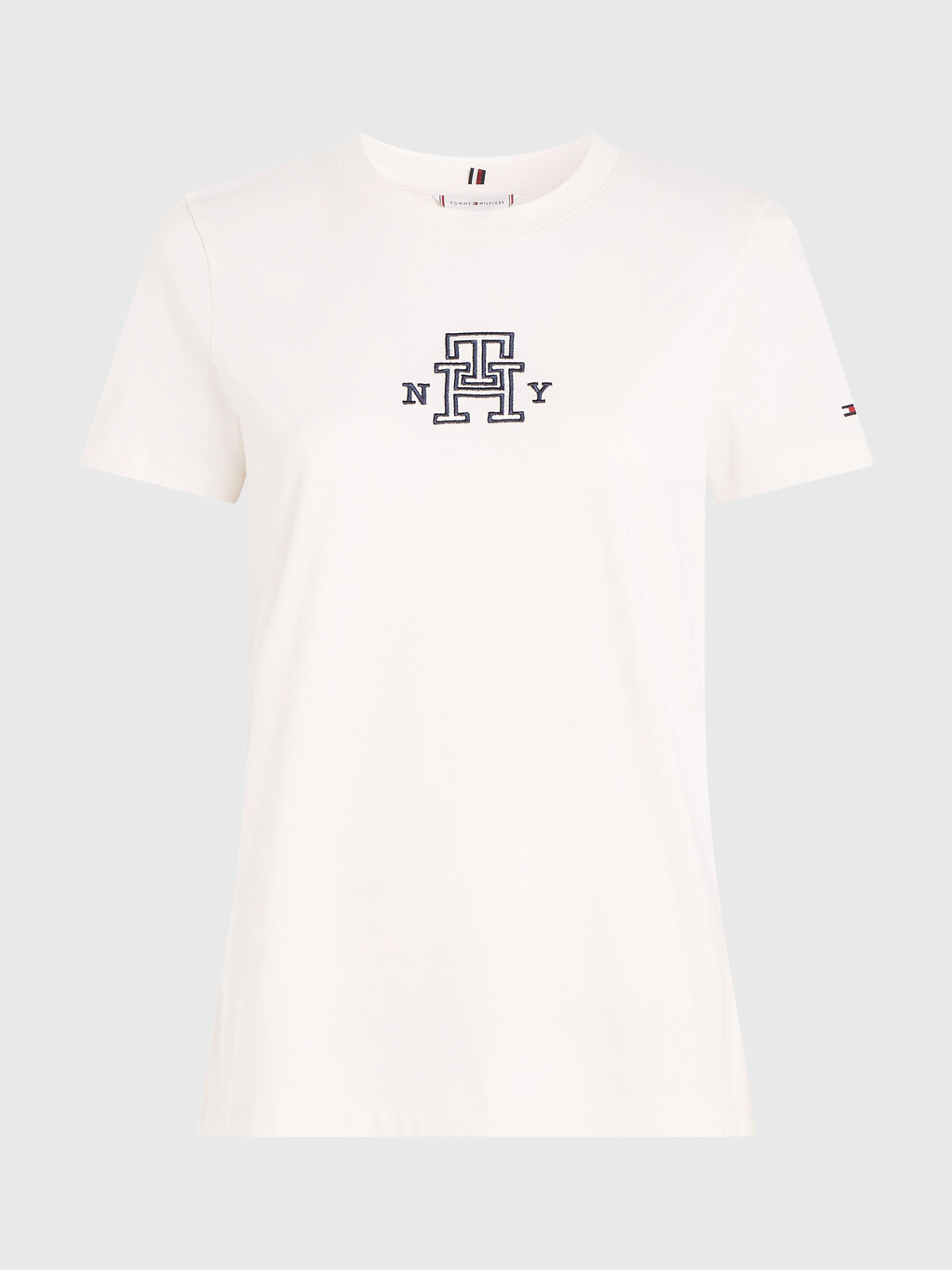 學院風標誌平紋 T 恤, Weathered White, hi-res