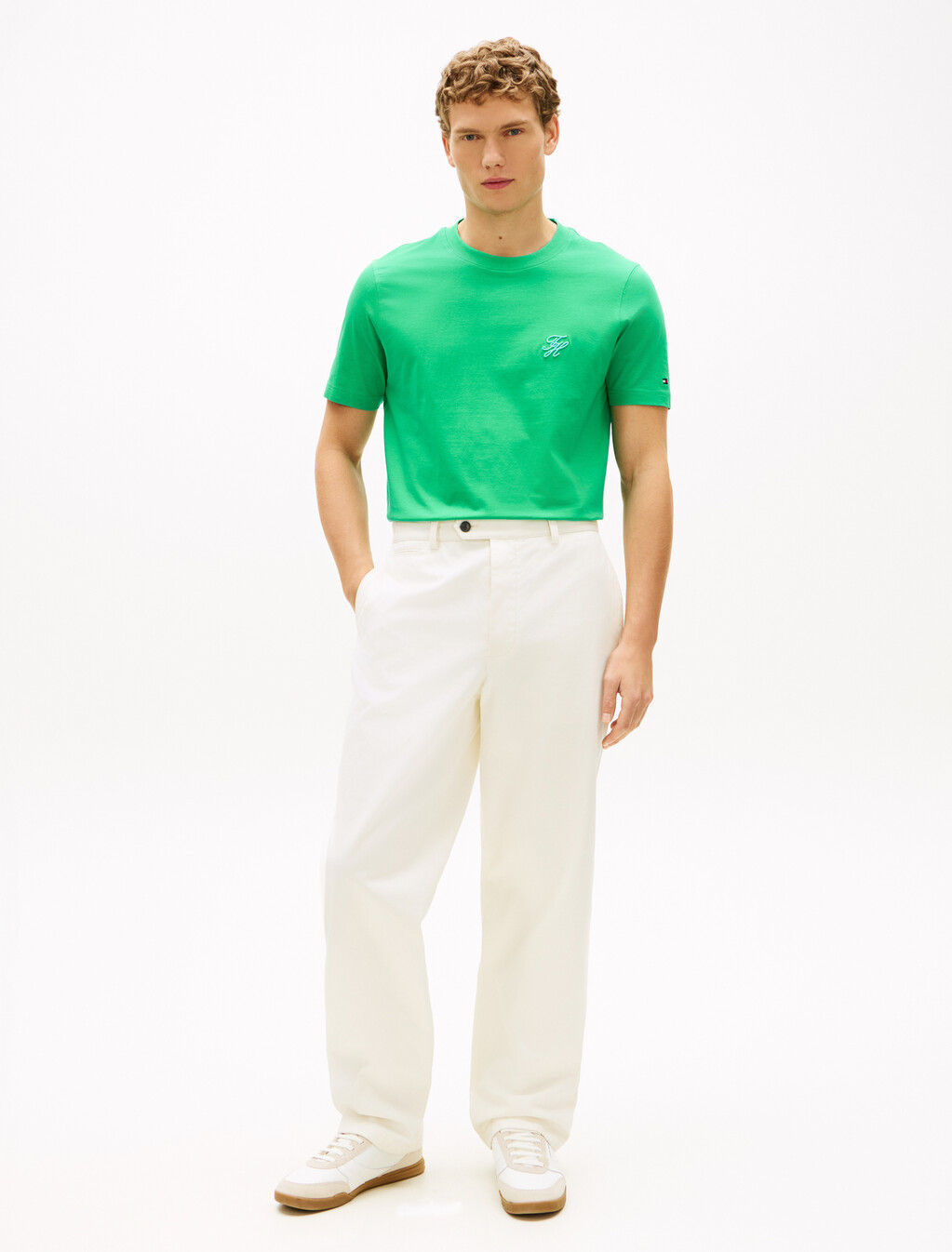 Logo Embroidery Jersey T-Shirt, Jade Wink, hi-res