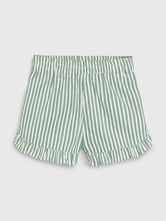 Stripe Ruffle Hem Shorts