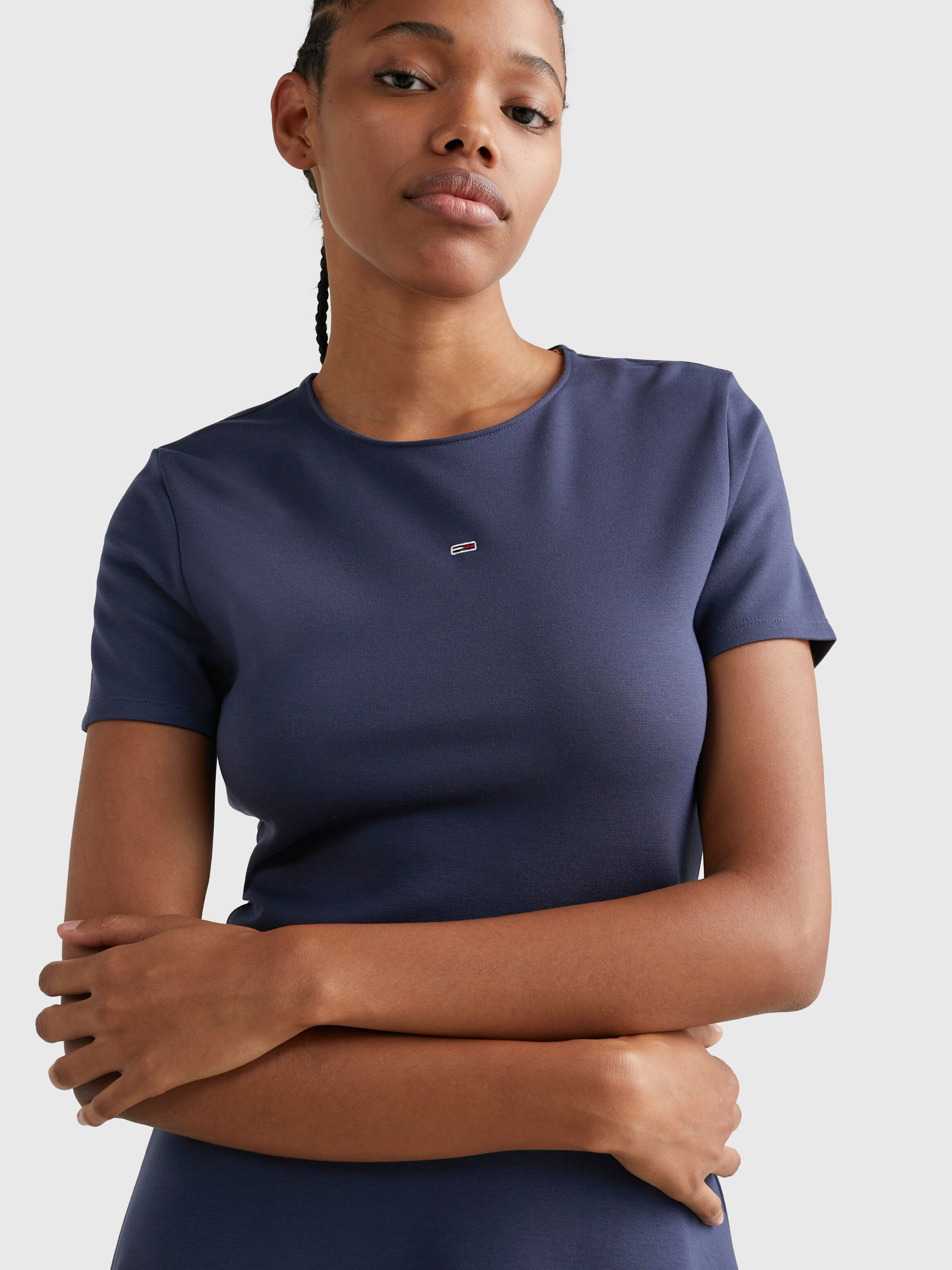 Essential Fit And Flare Dress blue Tommy Hilfiger Taiwan