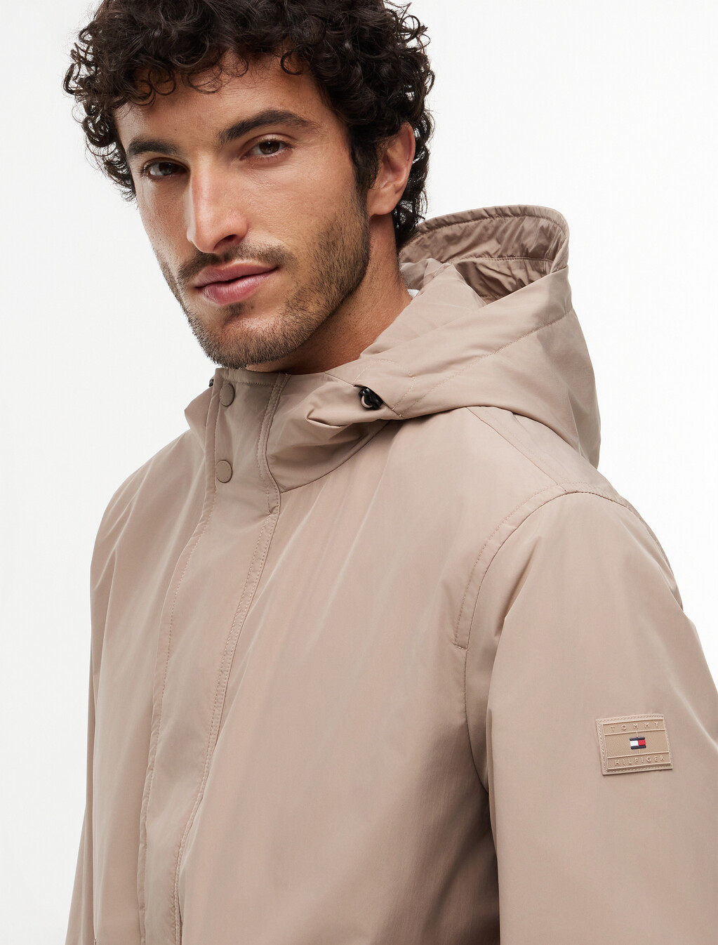 Packable Hooded Jacket, Coastal Taupe, hi-res