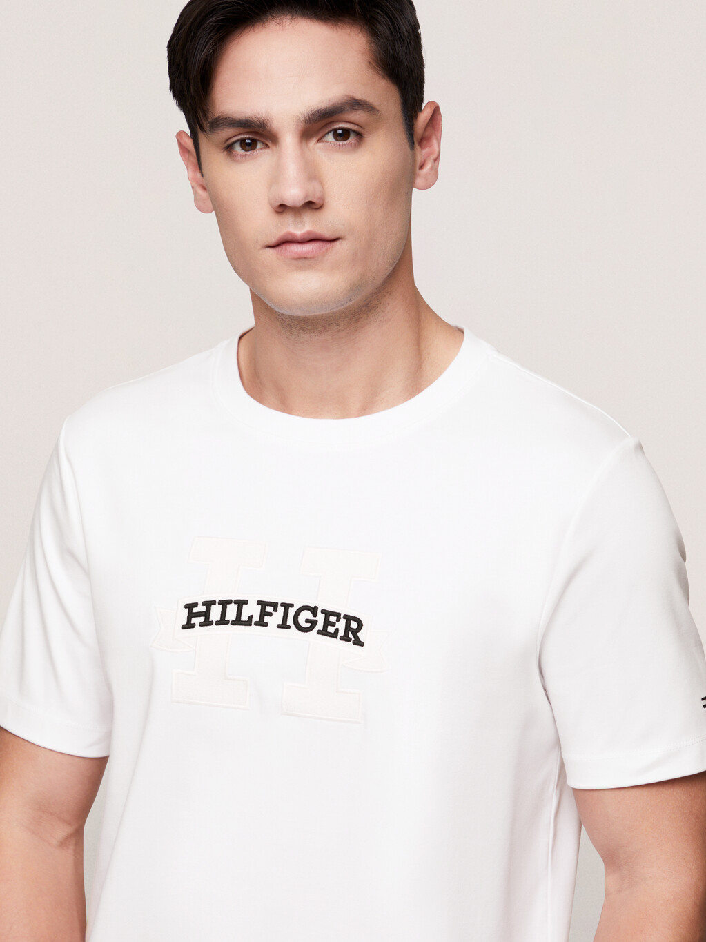 Hilfiger Scroll Logo Graphic T-Shirt, White, hi-res