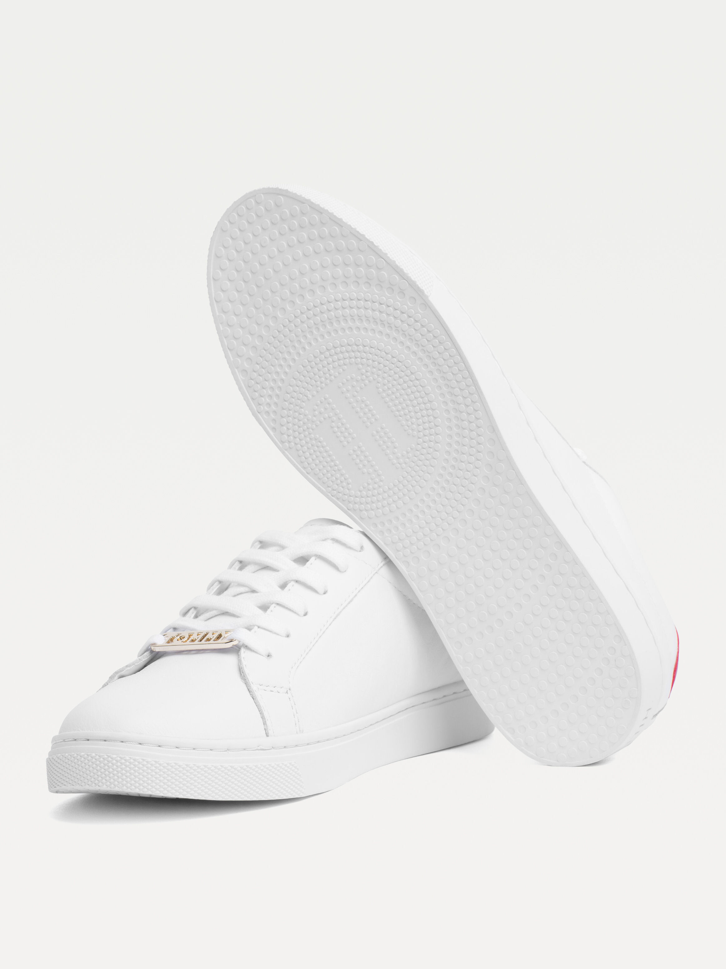 Metallic Back Lace Up Trainers red Tommy Hilfiger Taiwan