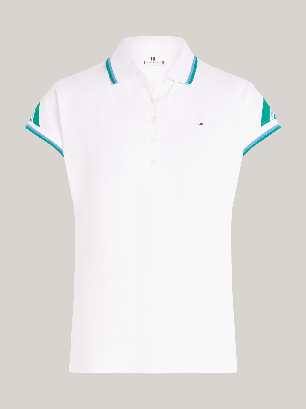 常規版型蓋袖 Polo 衫, Th Optic White, hi-res