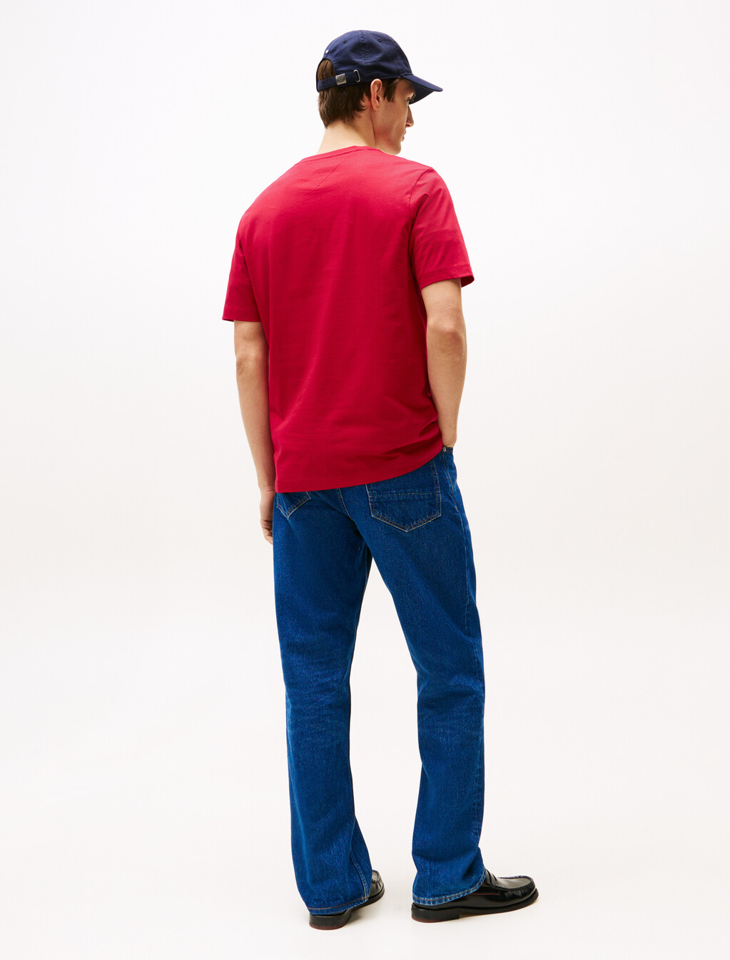獨家手寫風格平紋標誌 T 恤, Medium Red, hi-res