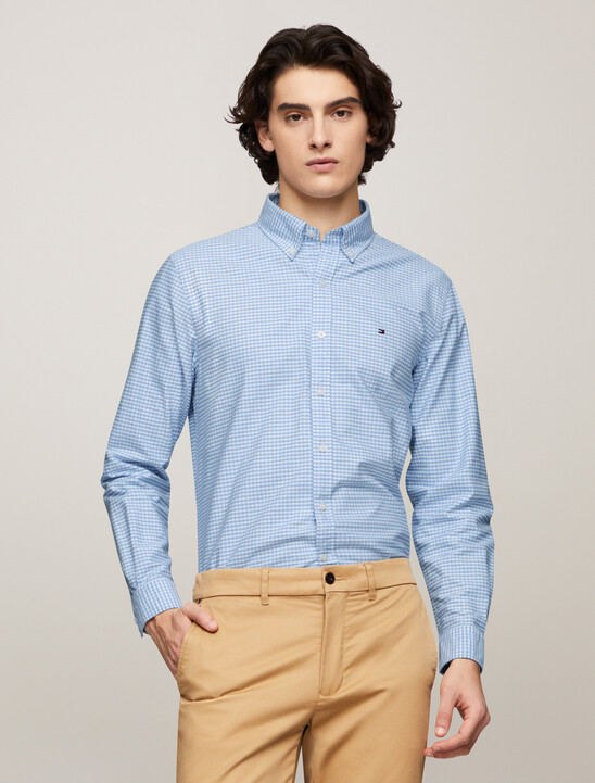 Heritage Gingham Oxford Shirt, Cloudy Blue / White Heritage Gingham Oxford Shirt