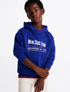 Flag Graphic Hoody, Wedge Blue, hi-res