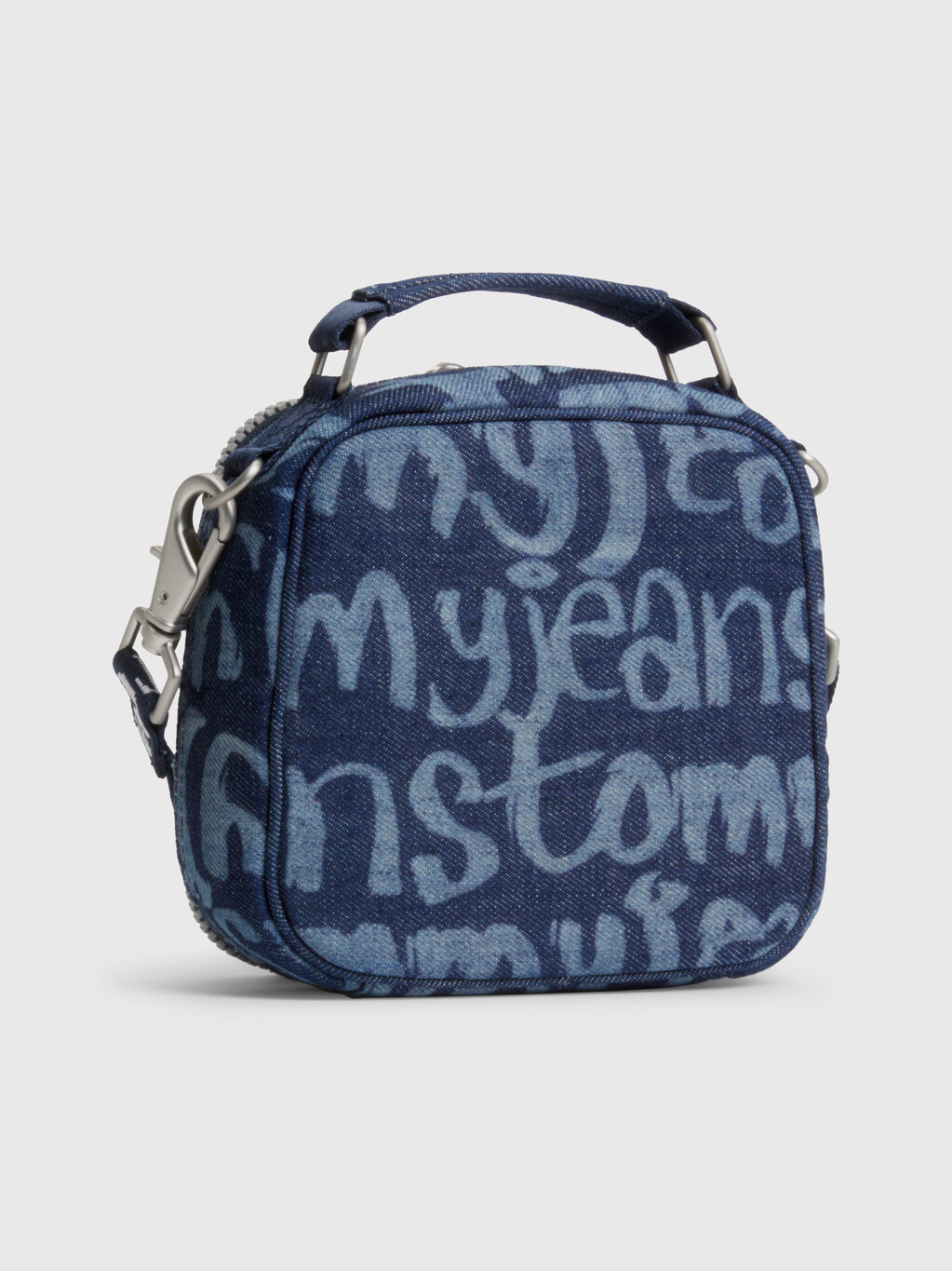 Heritage Spell-Out Denim Crossover Bag, Denim Script, hi-res