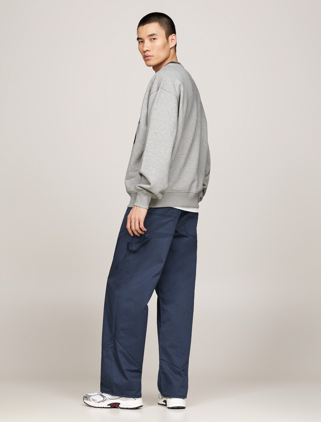 Tommy Jeans x Game Day 運動衫, Lt Grey Htr, hi-res