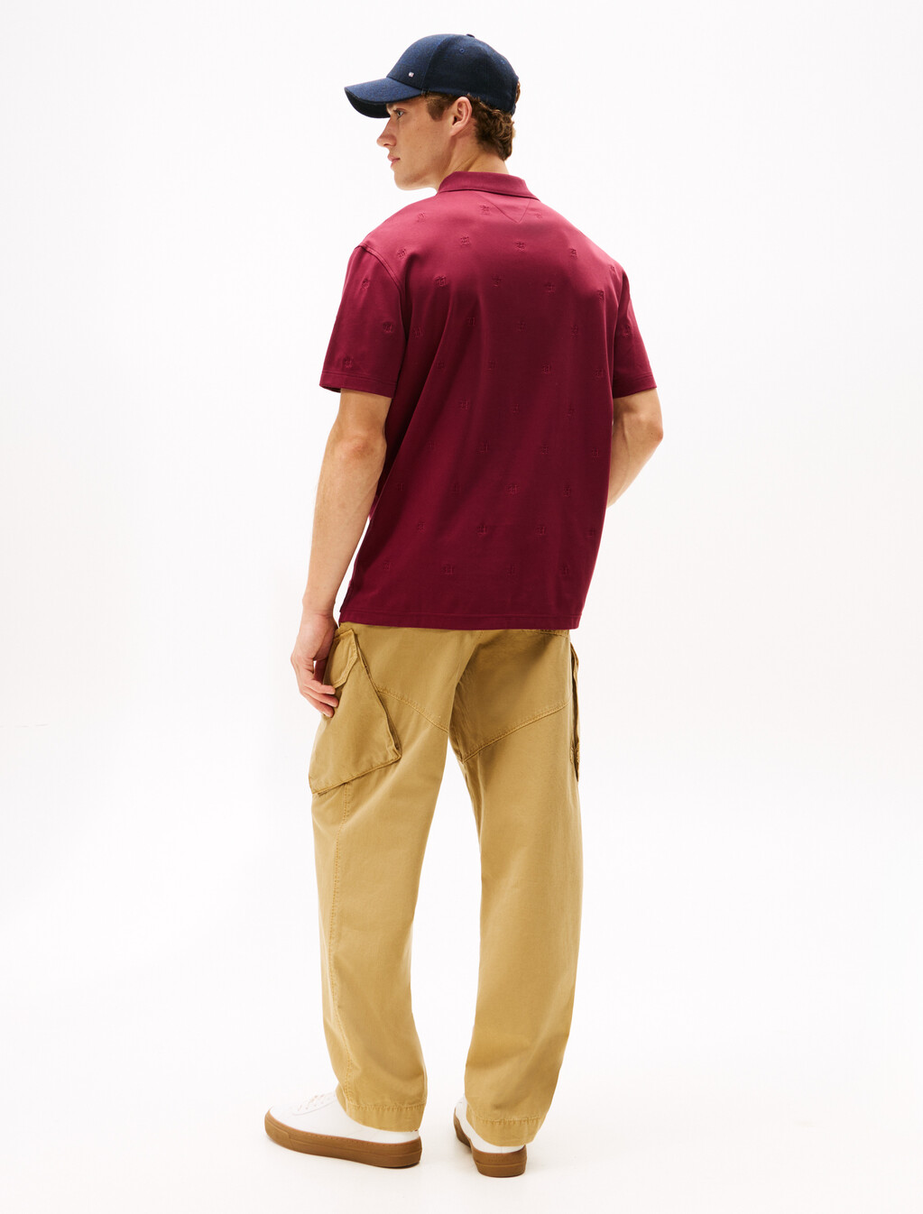 All Over Monogram Polo, Deep Rouge, hi-res