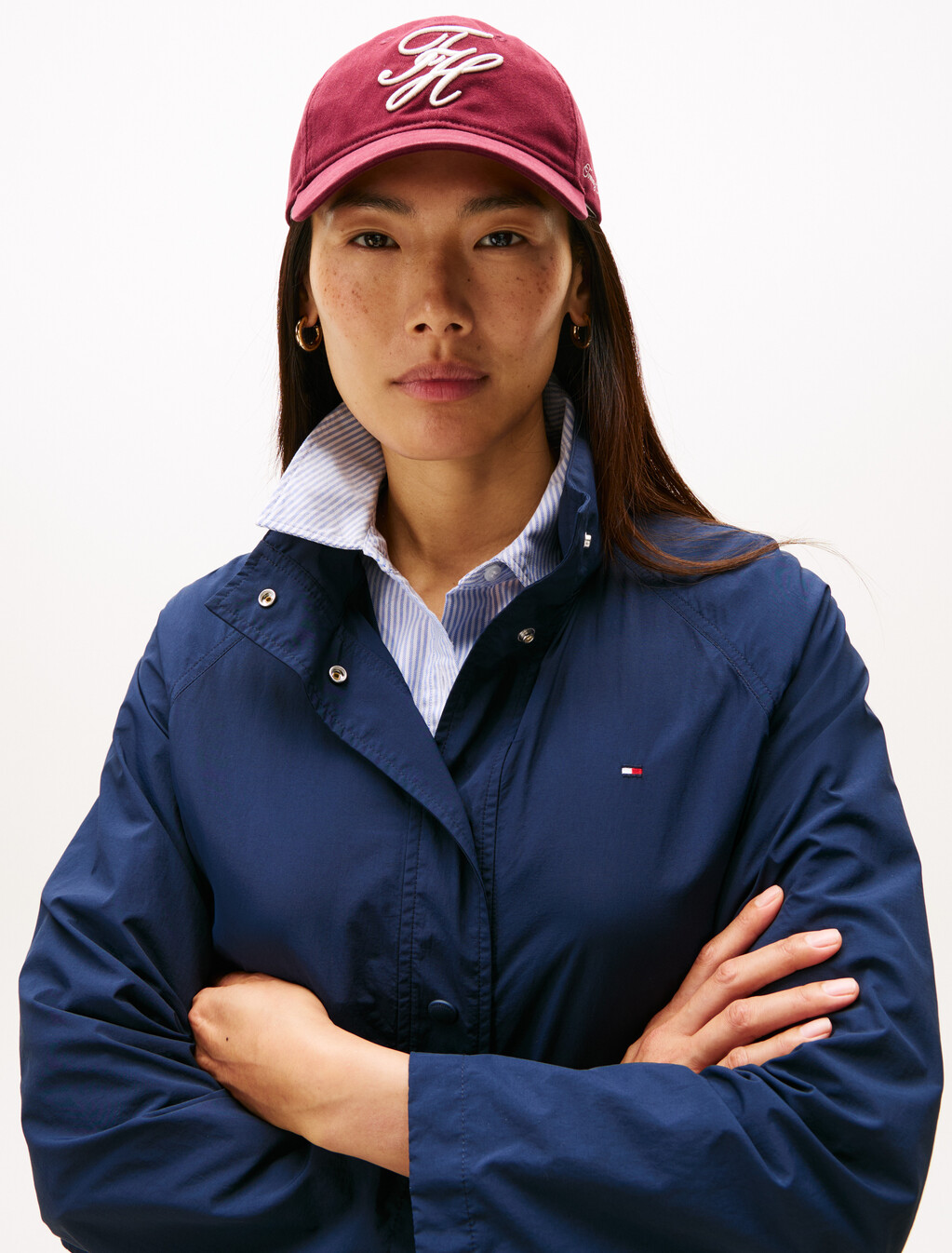 短版尼龍風衣, Dark Night Navy, hi-res