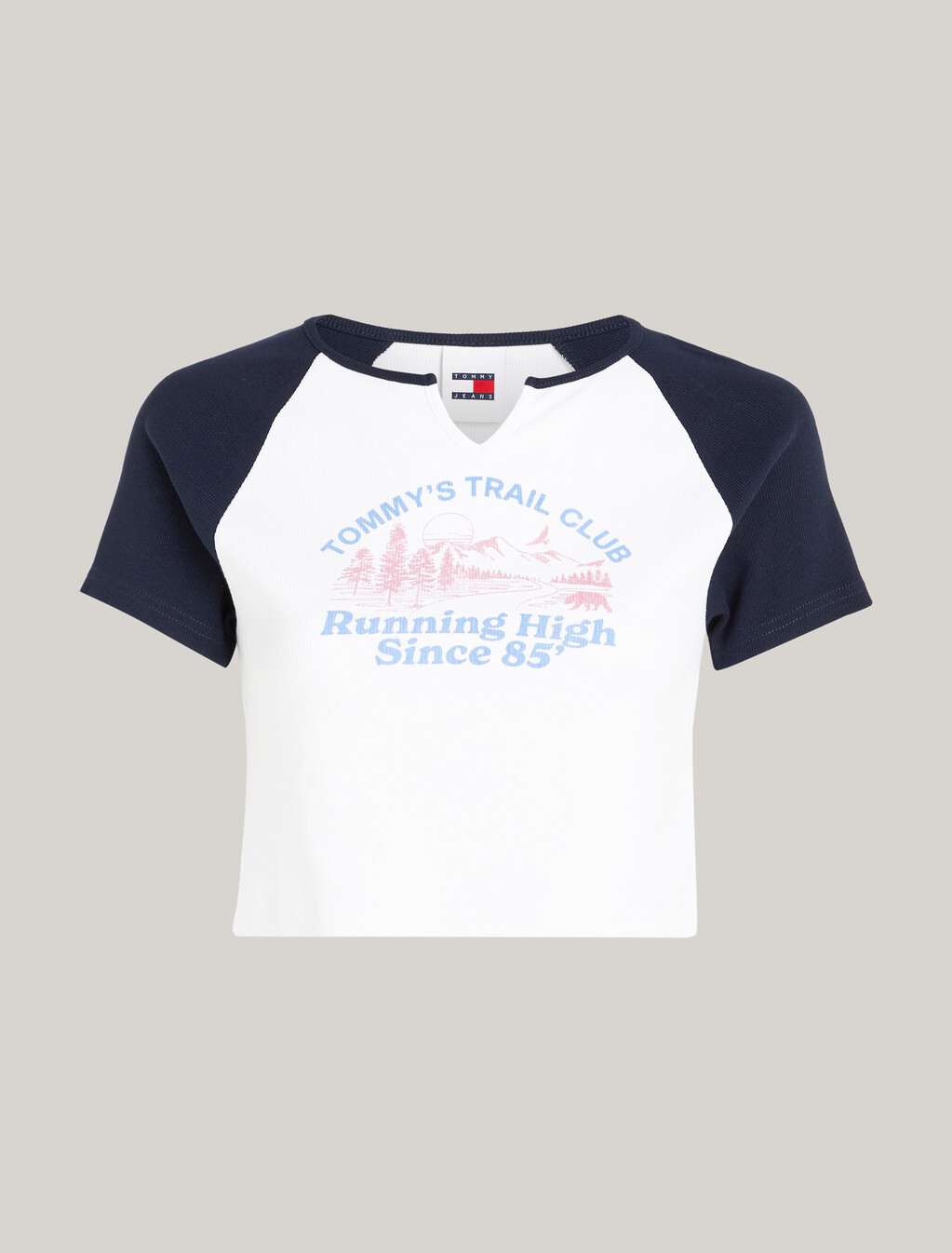 Prep Explorer 中性短版修身 T 恤, Dark Night Navy / Multi, hi-res