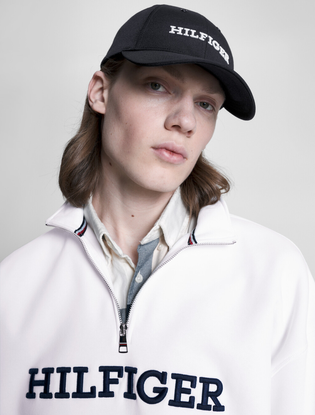 Logo Appliqué Baseball Cap, Black, hi-res