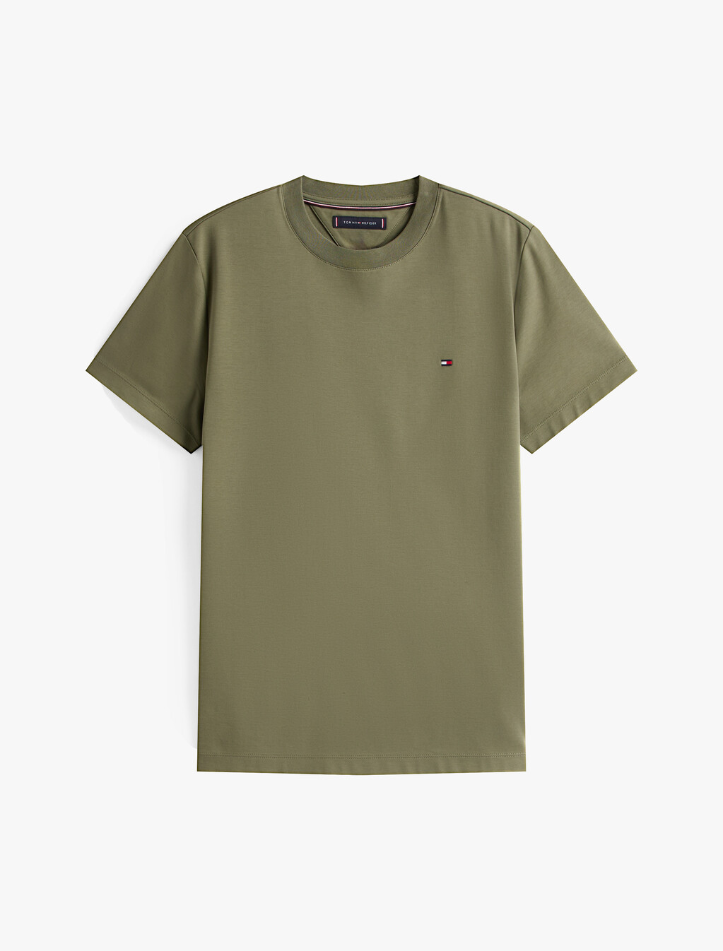 雙面羅紋修身 T 恤, Battle Green, hi-res